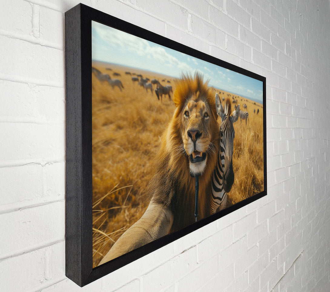  A Canvas Print of Golden Safari Selfie Canvas Print