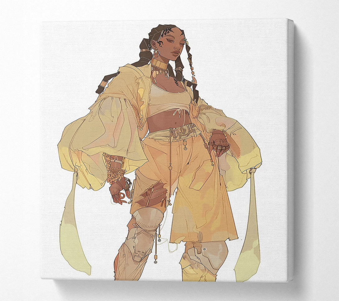  A Canvas Print of Golden Hour Warrior Canvas Wall Art