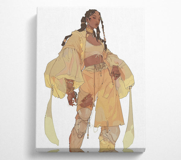  A Canvas Print of Golden Hour Warrior Canvas Wall Art