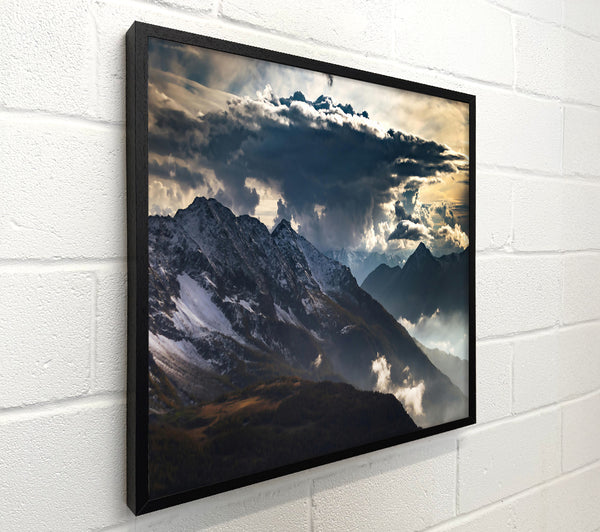 Gray Clouds Over Peaks