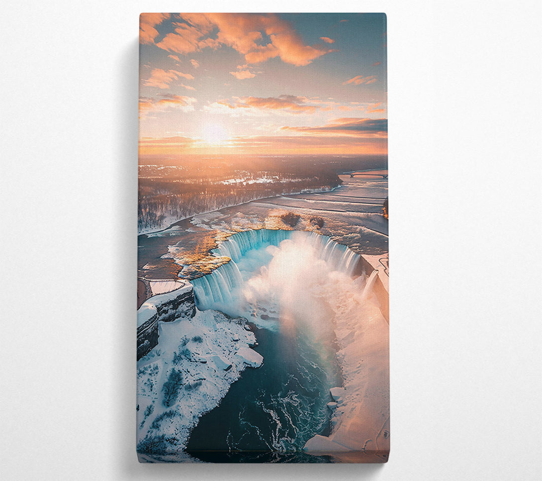  A Canvas Print of Golden Falls At Dawn Canvas Art