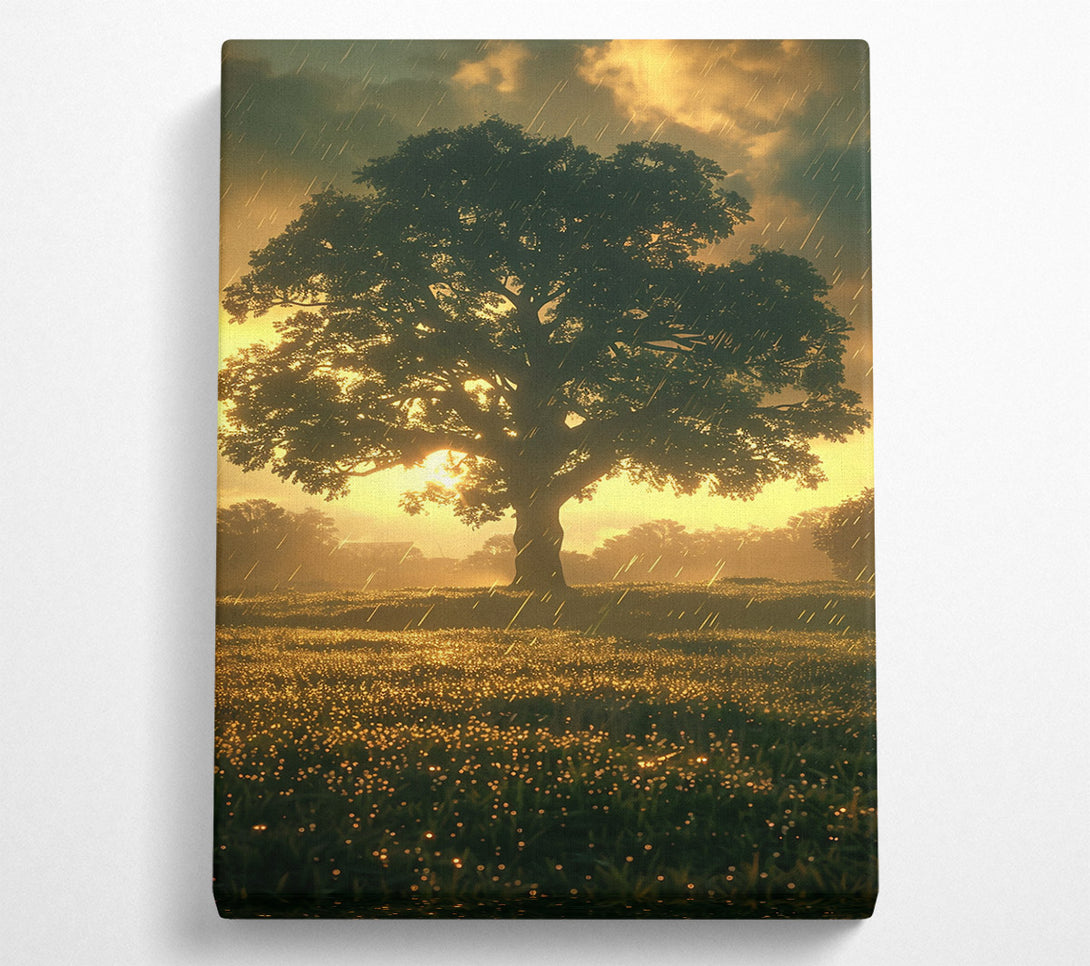  A Canvas Print of Golden Rain Shower Canvas Wall Art