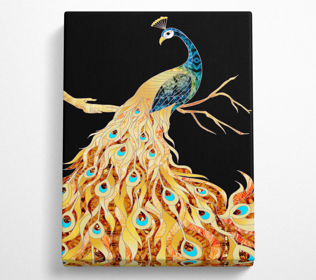  A Canvas Print of Colourful Peacock Canvas Print