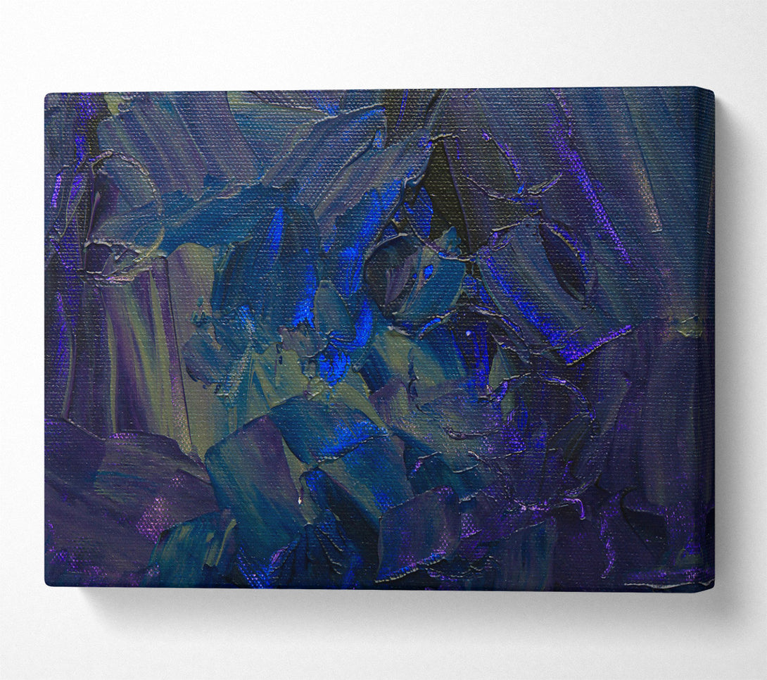  A Canvas Print of Indigo Abstract Strokes Canvas Art