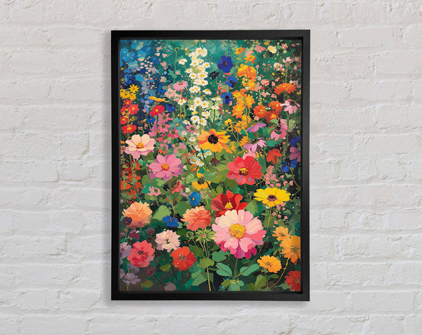 Colourful Spring Flowers Framed Print