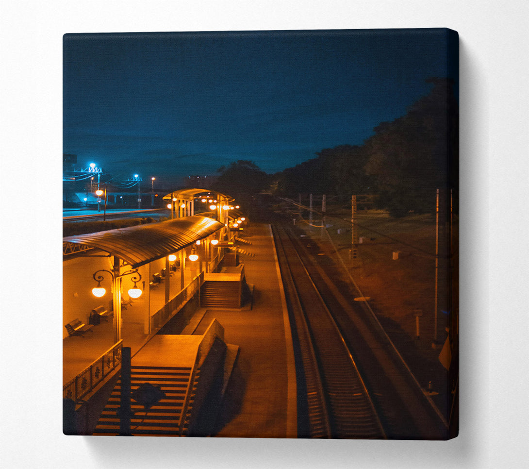  A Canvas Print of Golden Hour Station Canvas Wall Art