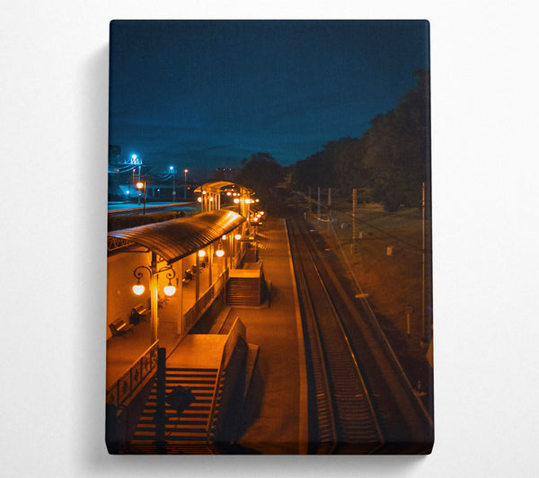  A Canvas Print of Golden Hour Station Canvas Wall Art