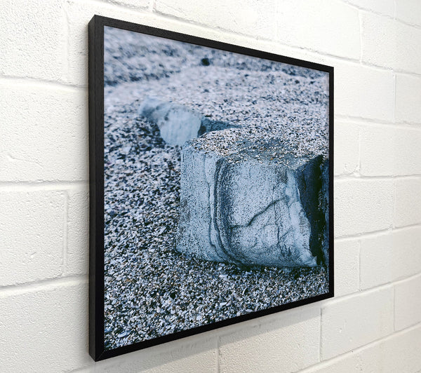 Gray Stone On Sand