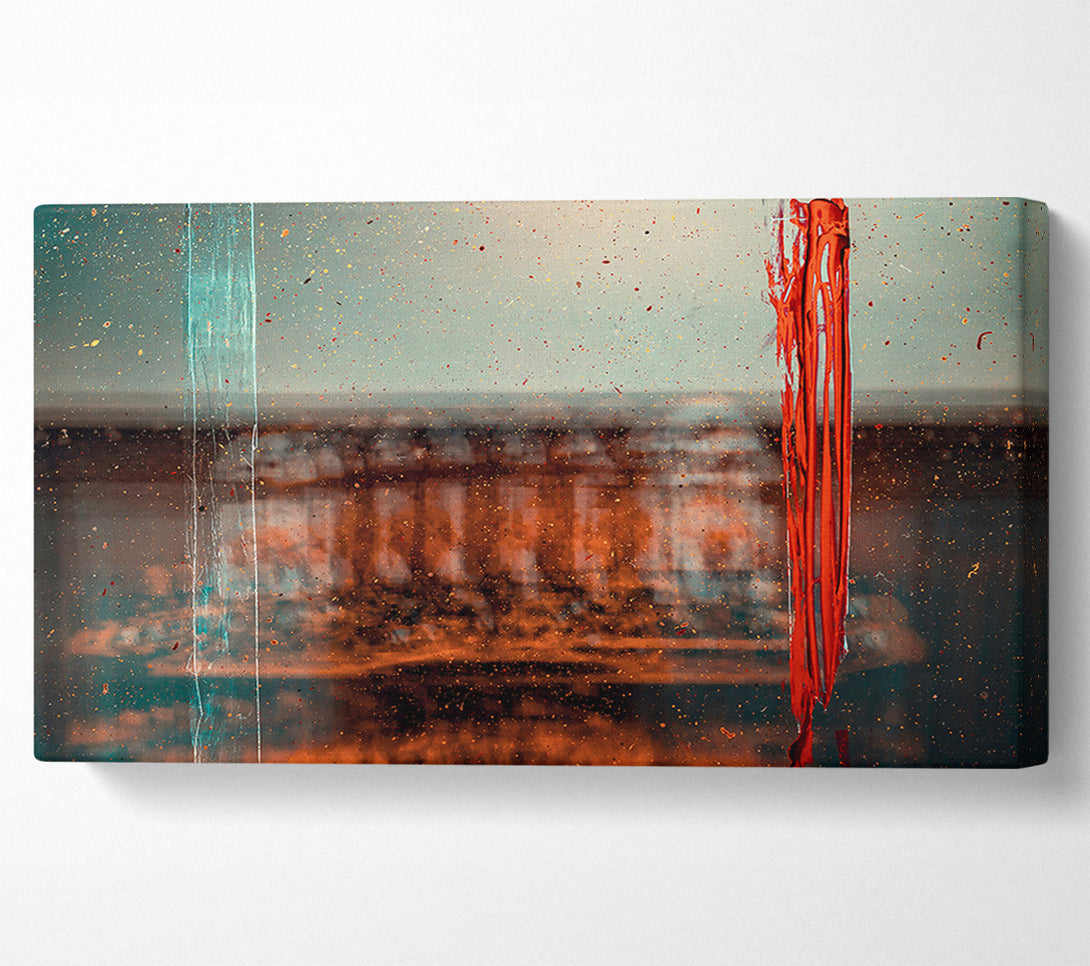  A Canvas Print of Crimson Through Glass Canvas Print