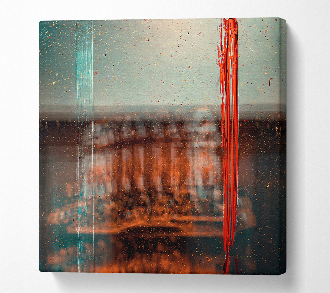  A Canvas Print of Crimson Through Glass Canvas Print