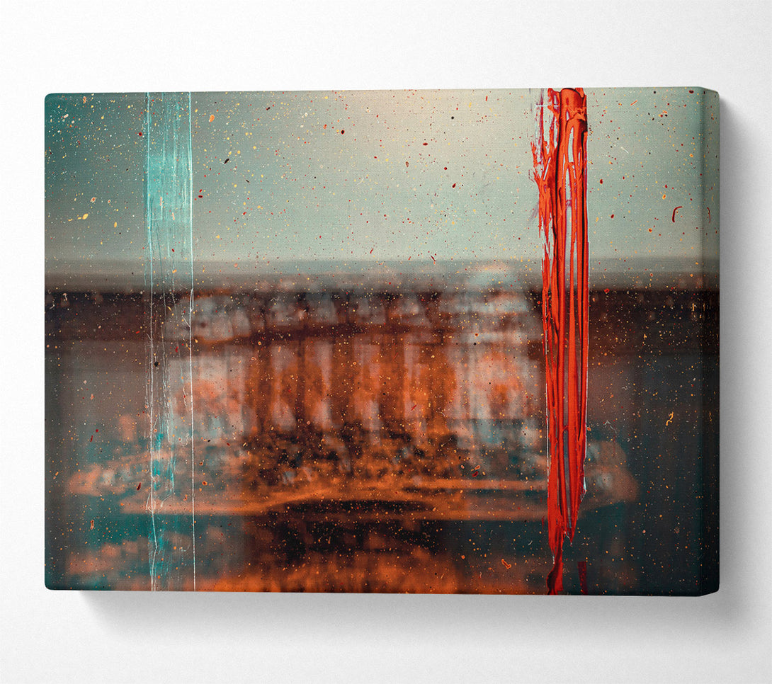  A Canvas Print of Crimson Through Glass Canvas Print
