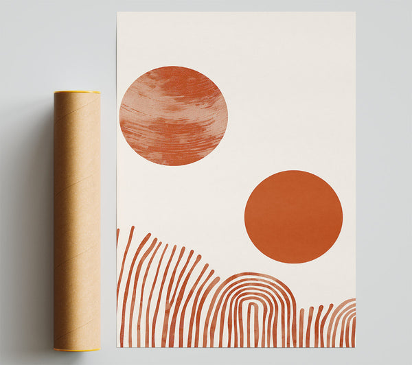 Terracotta Sunsets Poster