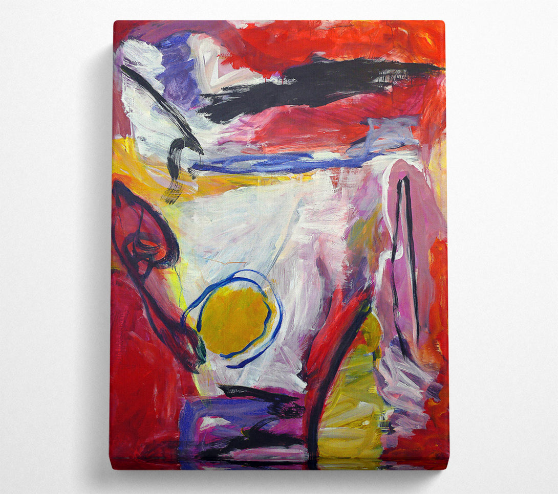  A Canvas Print of Crimson Abstract Dance Canvas Art