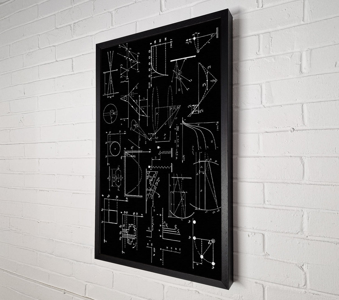  A Canvas Print of White Grid Abstractions Canvas Art