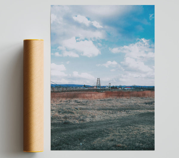 Blue Sky Bridge Print