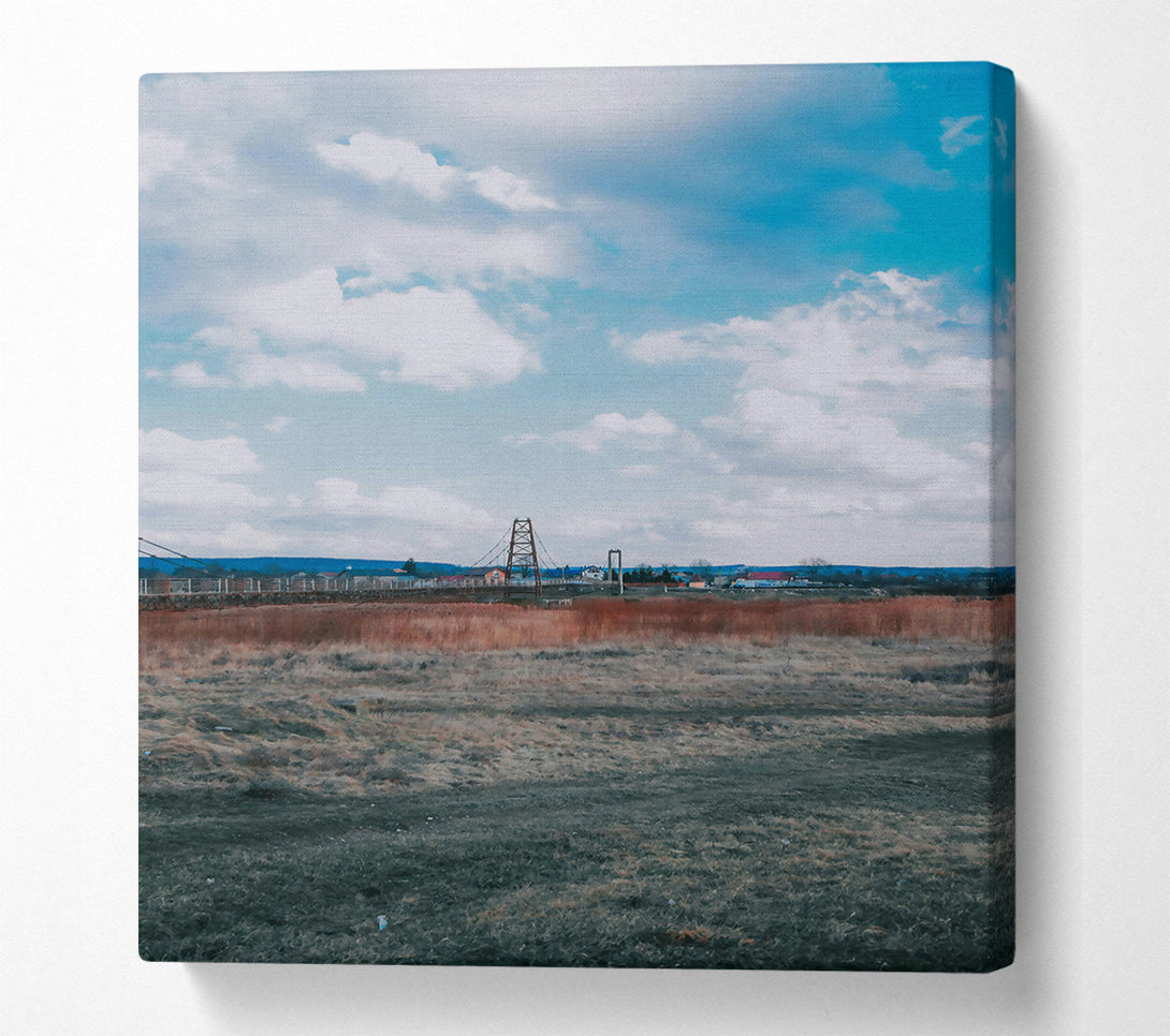  A Canvas Print of Blue Sky Bridge Canvas Print
