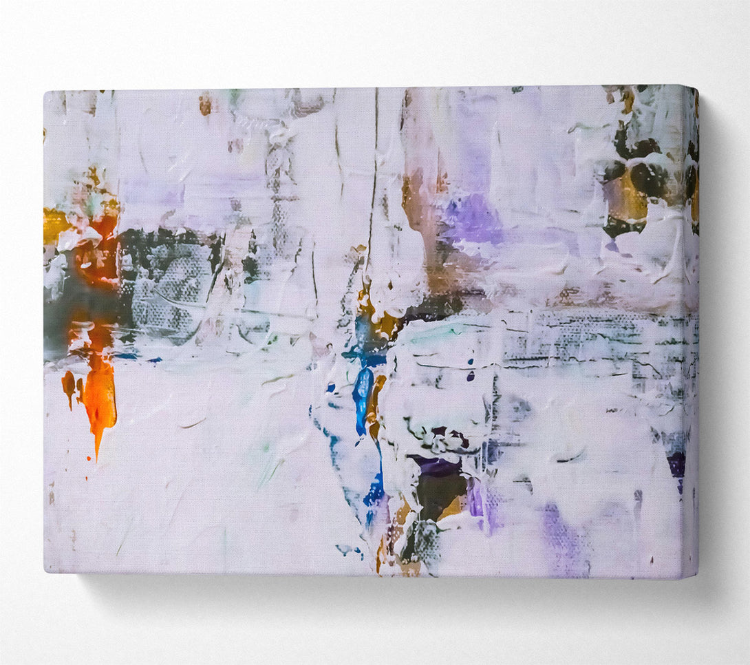  A Canvas Print of White Abstract Strokes Canvas Art