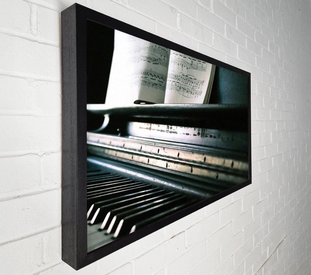  A Canvas Print of Black Keys And Notes Canvas Print