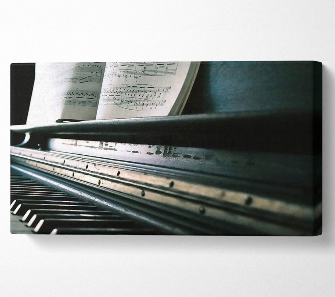  A Canvas Print of Black Keys And Notes Canvas Print