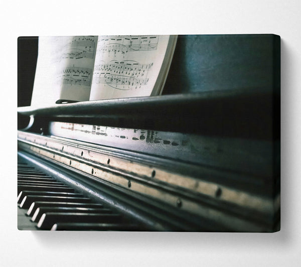  A Canvas Print of Black Keys And Notes Canvas Print