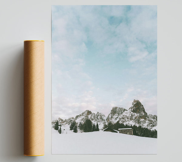 Blue Sky Mountain Retreat Poster