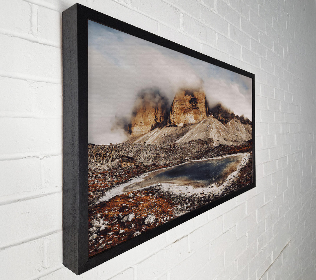  A Canvas Print of Brown Mountain Reflection Canvas Art