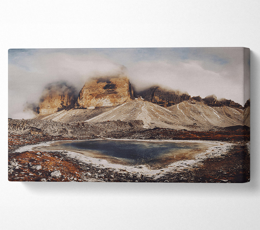  A Canvas Print of Brown Mountain Reflection Canvas Art
