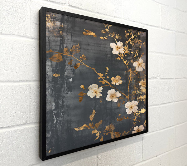 Golden Grey Blossoms