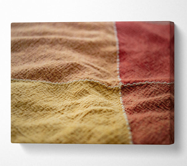  A Canvas Print of Golden Stitched Patchwork Canvas Art