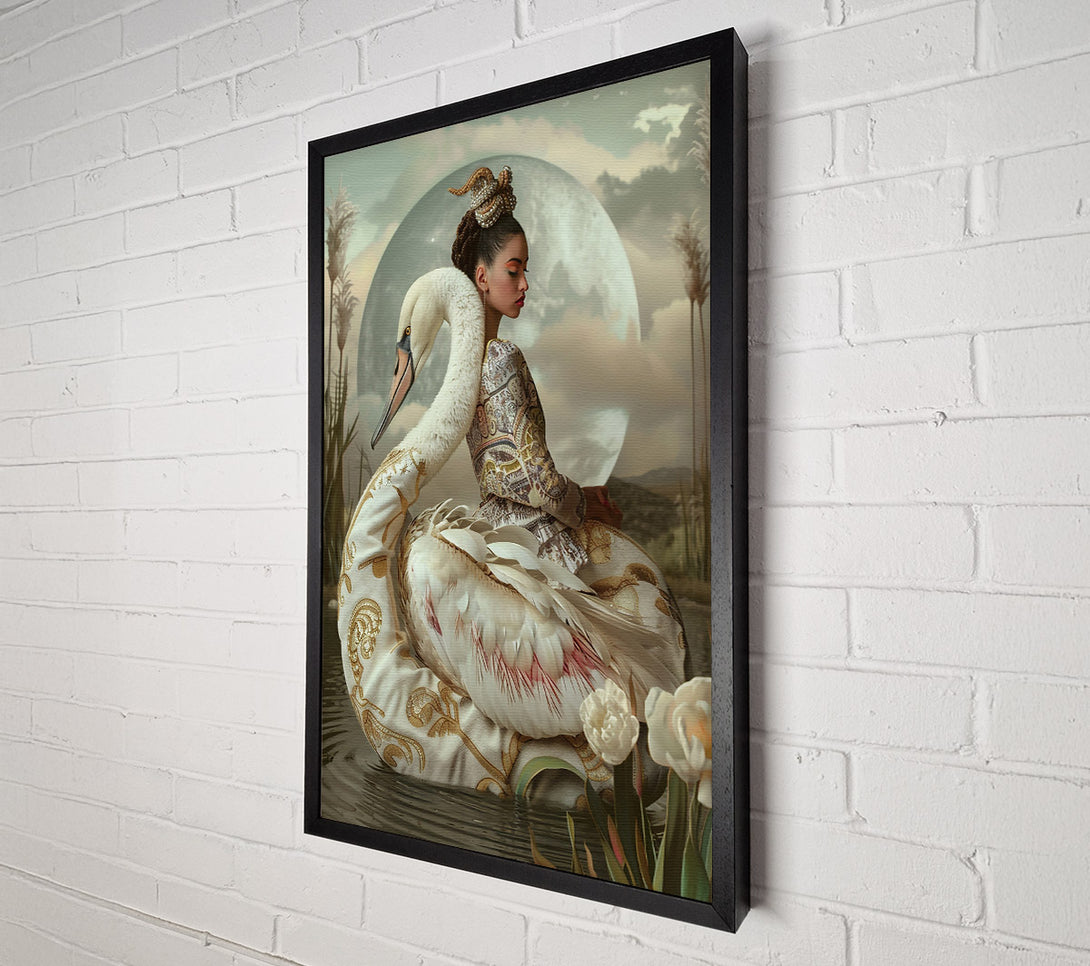  A Canvas Print of Golden Swan Dreams Canvas Print