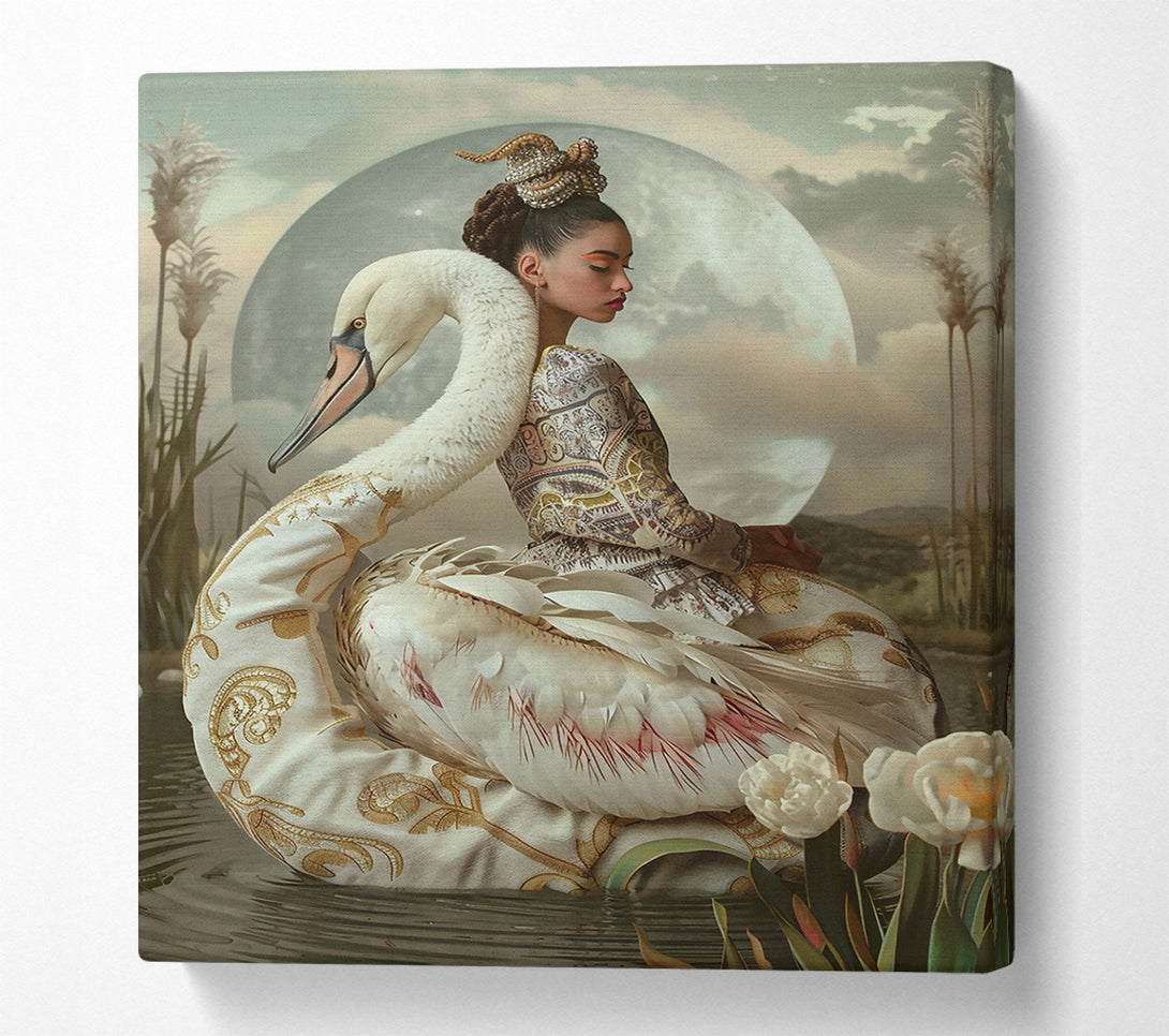  A Canvas Print of Golden Swan Dreams Canvas Print