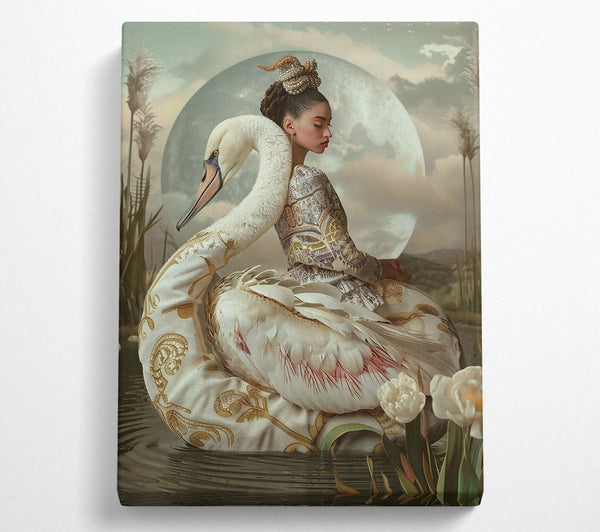  A Canvas Print of Golden Swan Dreams Canvas Print