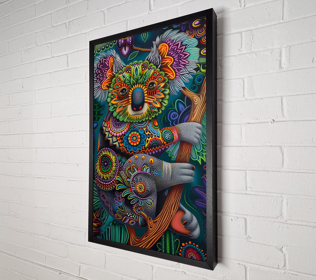  A Canvas Print of Teal Koala Dreams Canvas Art