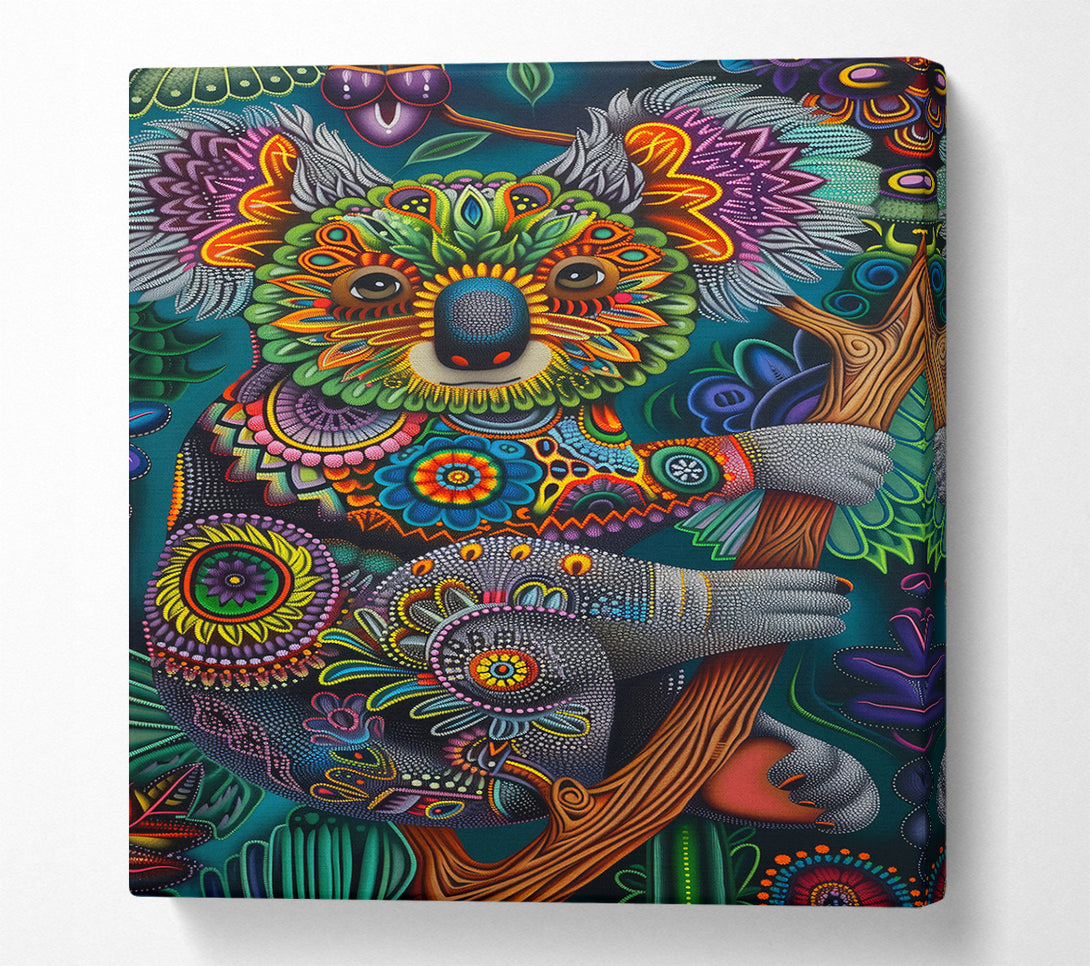  A Canvas Print of Teal Koala Dreams Canvas Art