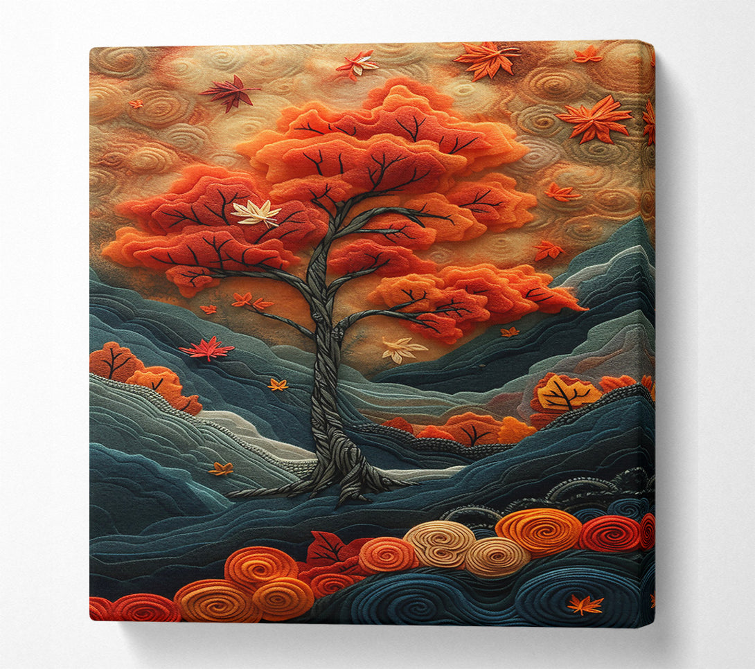  A Canvas Print of Orange Autumn Dreamscape Canvas Wall Art