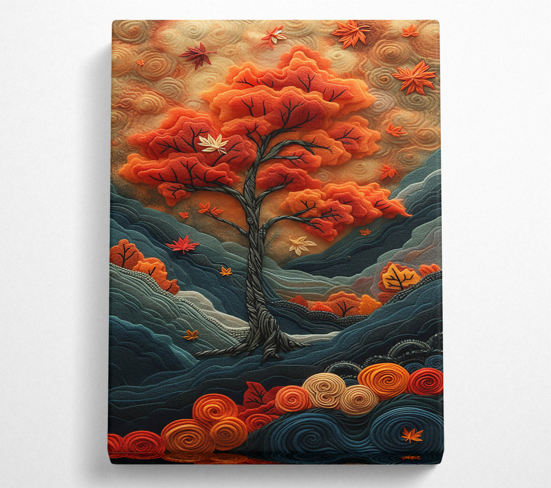  A Canvas Print of Orange Autumn Dreamscape Canvas Wall Art