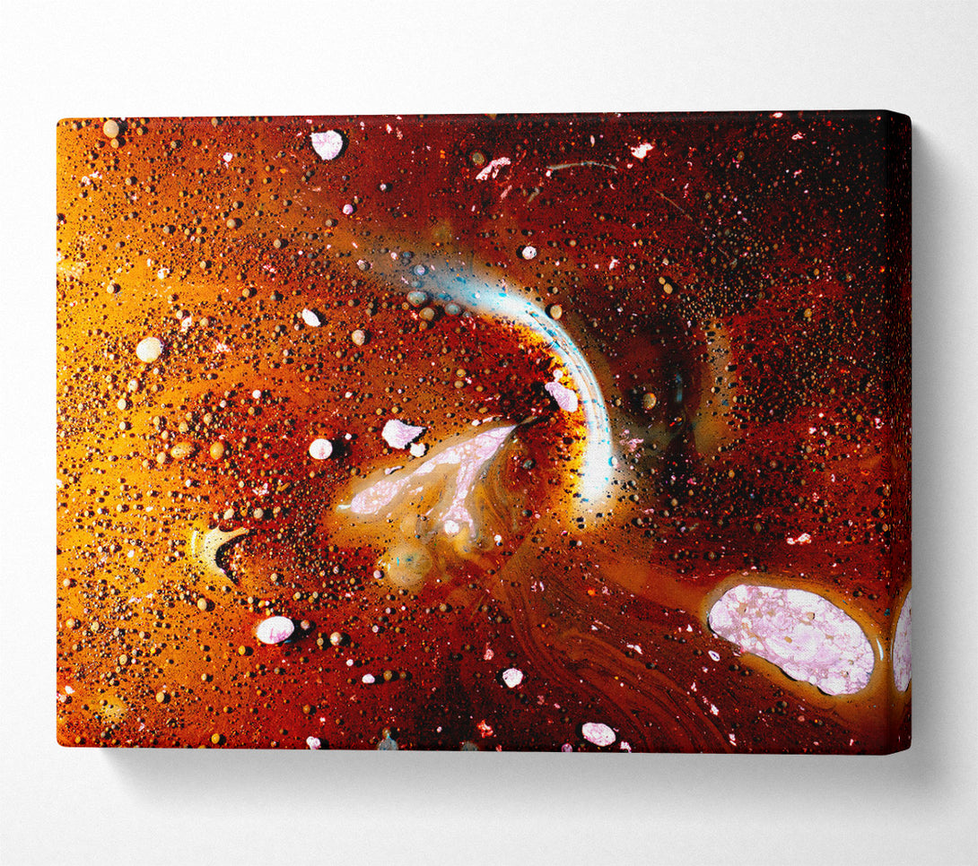  A Canvas Print of Orange Cosmic Swirl Canvas Wall Art