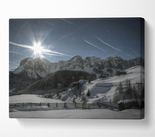  A Canvas Print of White Mountain Sun Canvas Art