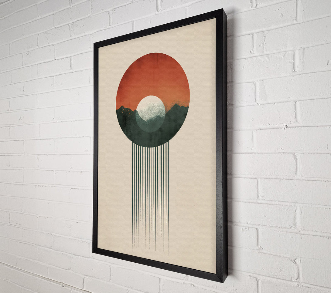  A Canvas Print of Crimson Mountain Sunset Canvas Print