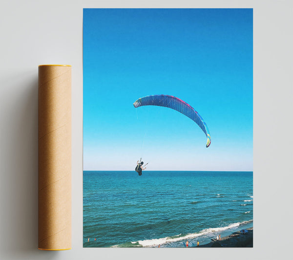 Azure Sky Paraglider Giclee Print