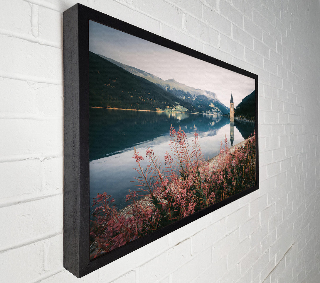  A Canvas Print of Blue Lake Reflection Canvas Print