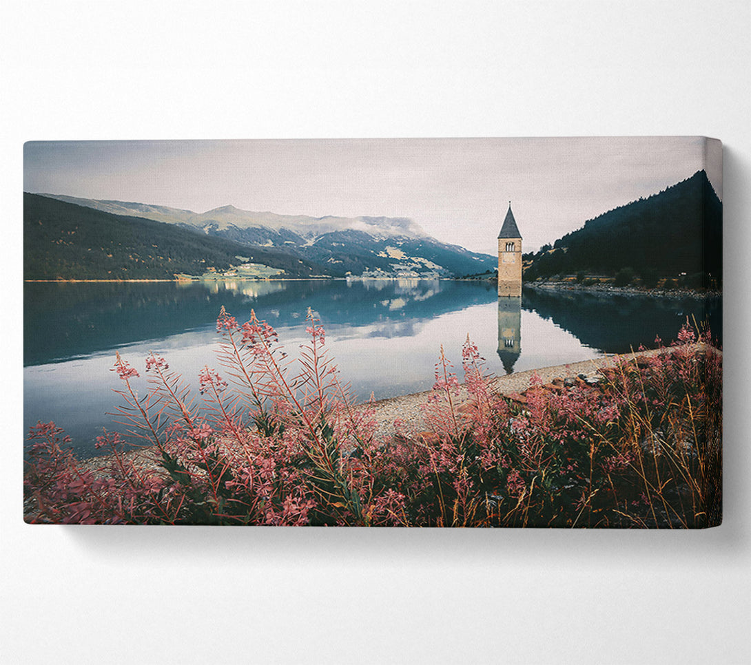  A Canvas Print of Blue Lake Reflection Canvas Print