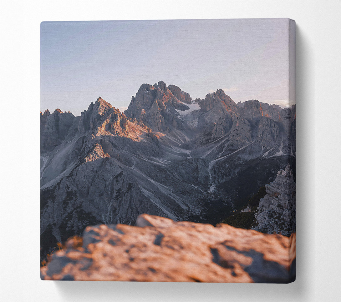  A Canvas Print of Golden Mountain Horizon Canvas Print