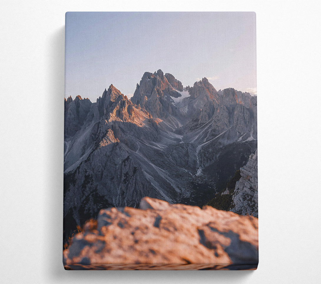  A Canvas Print of Golden Mountain Horizon Canvas Print