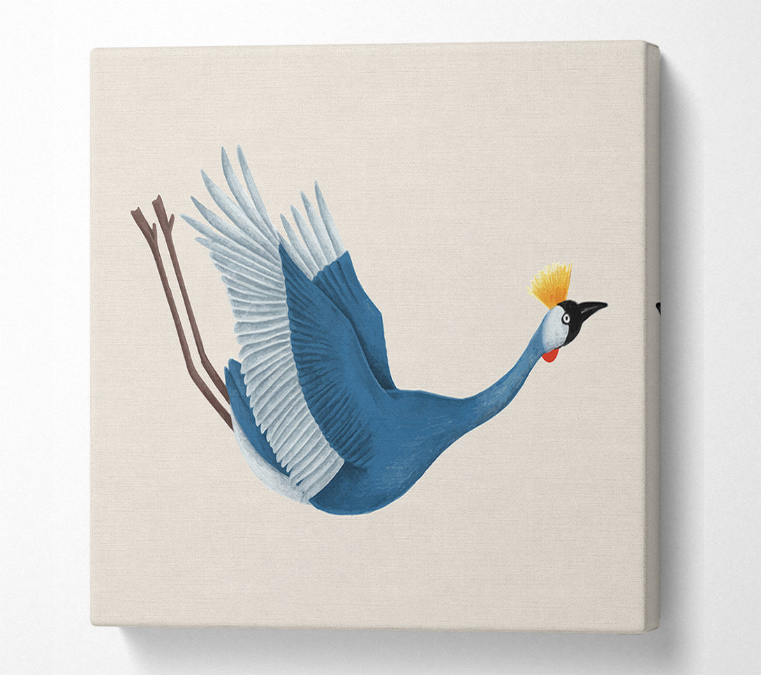  A Canvas Print of Crane Falling Canvas Art