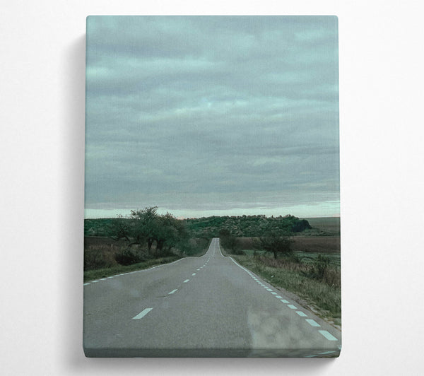  A Canvas Print of Grey Skies Road Ahead Canvas Wall Art