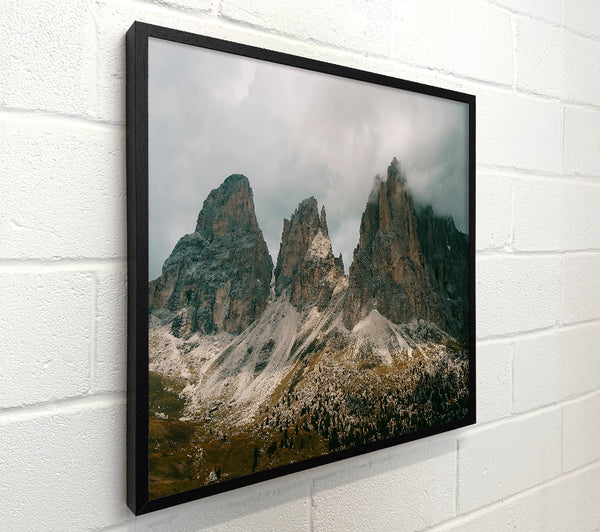 Gray Peaks In Fog