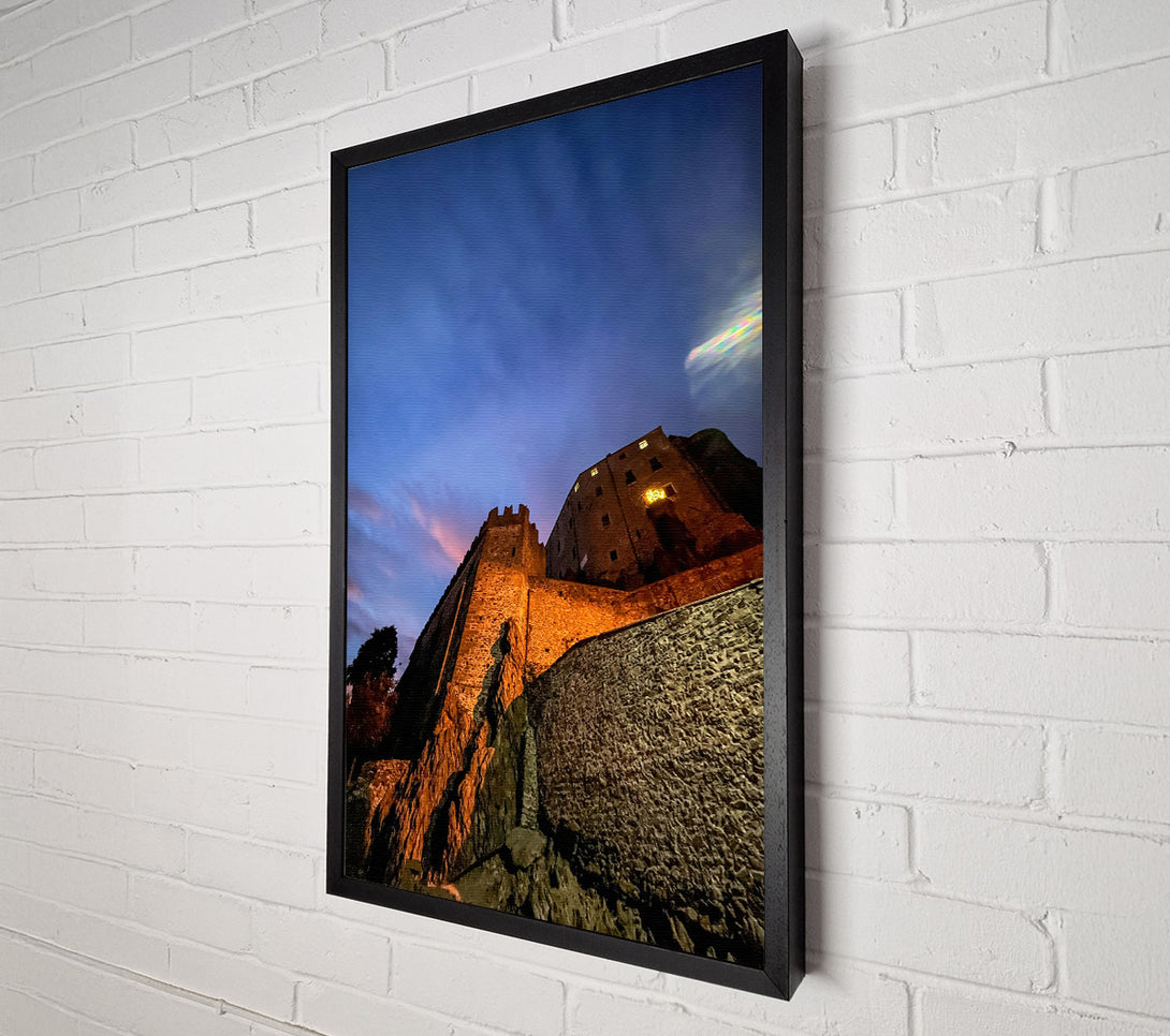  A Canvas Print of Golden Fortress Night Canvas Art
