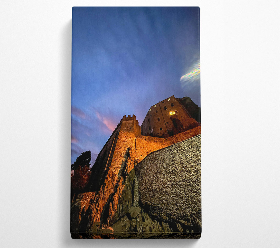  A Canvas Print of Golden Fortress Night Canvas Art