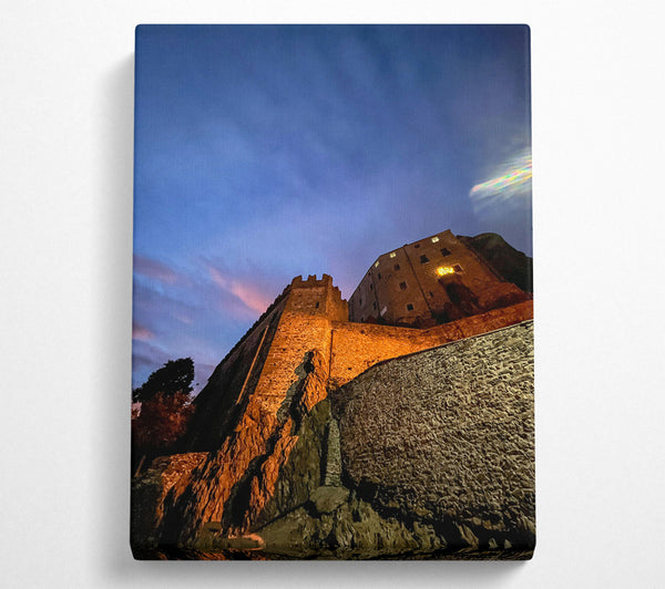 A Canvas Print of Golden Fortress Night Canvas Art